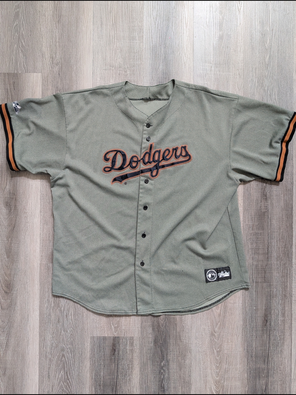 Majestic Jersey Men’s Size XXL Los Angeles Dodgers Military Green Rare